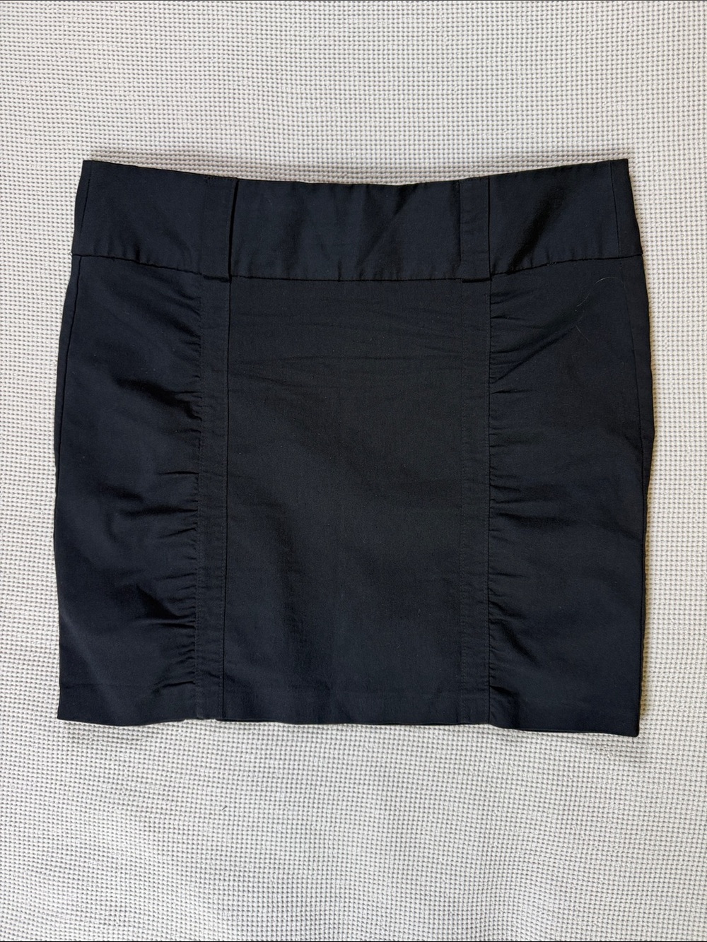 Studio Y Black Ruched Panel Mini Skirt Size 15/16